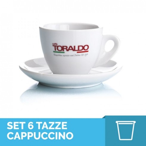 CAFFE' TORALDO SET 6 TAZZE CAPPUCCINO TORALDO