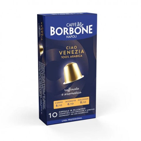 BORBONE BOX NESPRESSO ALLUMINIO 10X10 CIAO VENEZIA