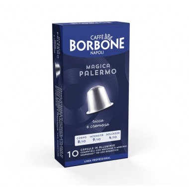 BORBONE BOX NESPRESSO ALLUMINIO 10X10 MAGICA PALERMO