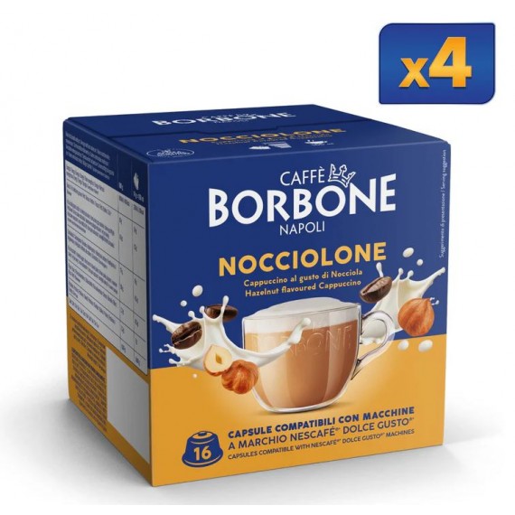 DOLCE GUSTO BORBONE SOLUBILE NOCCIOLONE 4X16PZ