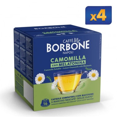 DOLCEGUSTO BORBONE SOLUBILI  CAMOMILLA CON MELATONINA 4X16