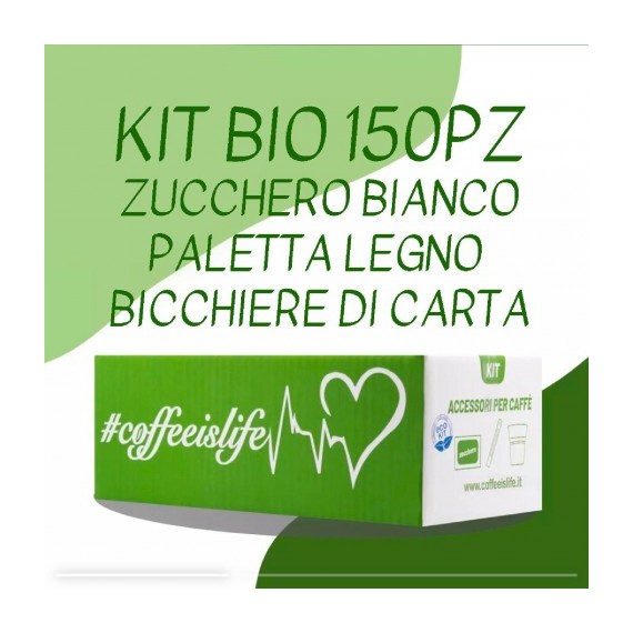 KIT ECO 150PZ ZUCCHERO BIANCO IN CARTONE