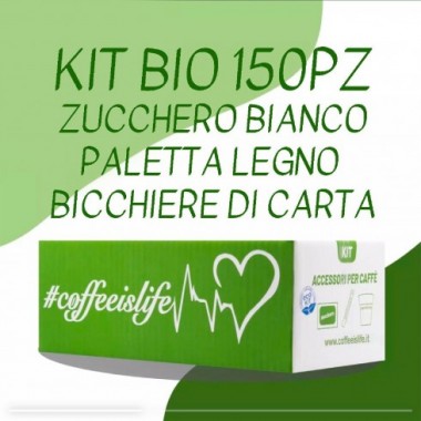 KIT ECO 150PZ ZUCCHERO BIANCO IN CARTONE