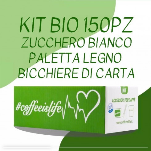 KIT ECO 150PZ ZUCCHERO BIANCO IN CARTONE