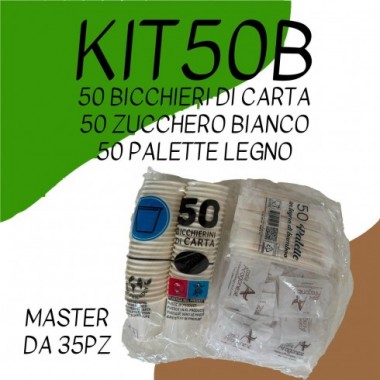 KIT ECO 50PZ ZUCCHERO BIANCO IMBUSTATO