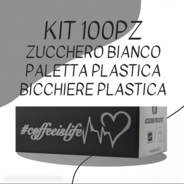 KIT PLASTICA 100 PZ ZUCCHERO BIANCO