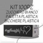 KIT PLASTICA 100 PZ ZUCCHERO BIANCO