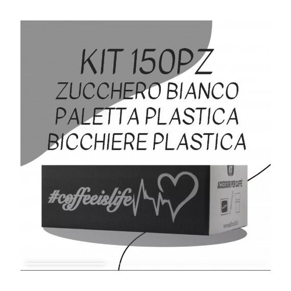 KIT PLASTICA 150 PZ ZUCCHERO BIANCO