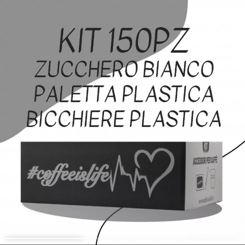 KIT PLASTICA 150 PZ ZUCCHERO BIANCO